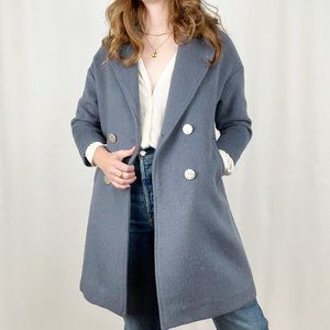Blogger Favorite Zara Oversized Double Breasted Long Peacoat Trench Jacket Coat
